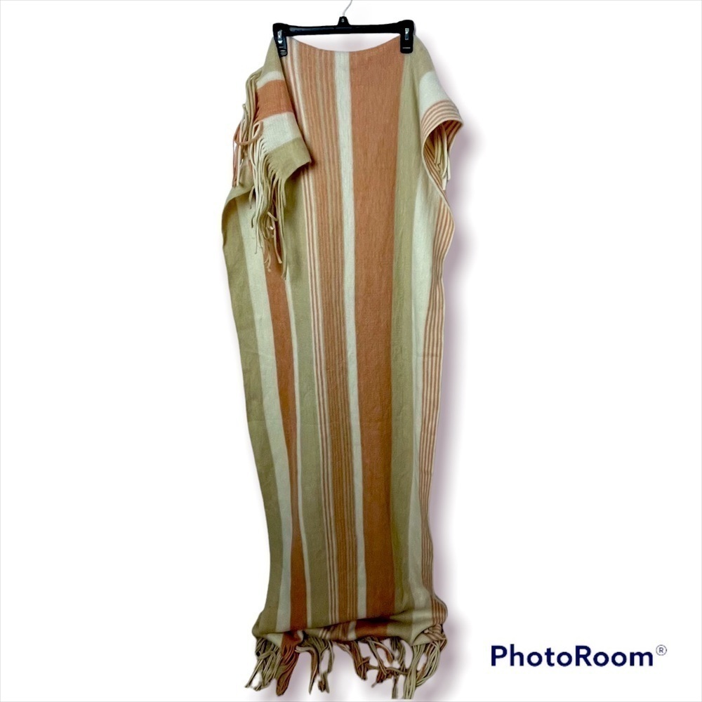 Free People Striped Wrap/Scarf | Tan, Cream, Orange | OS